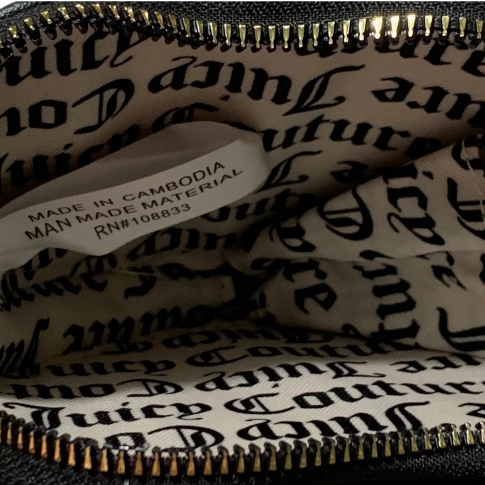 NWT Juicy Couture Black Faux Fur Wristlet - Picture 3 of 3